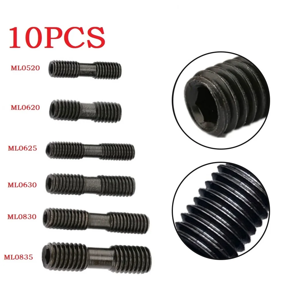 10Pcs High Carbon Steel Clamp Screw CNC Lathe Tool Bar Turning Tool Press Plate Double Head Screw Accessories For Turning Tool