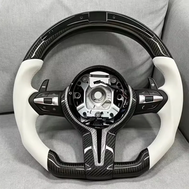 Car Steering Wheel Carbon Fiber Leather For BMW F10 F30 F80 E60 E90 E92 F01 F11 F20 F22 F30 F35 F31 E70 E71 M5 M3 Accessories