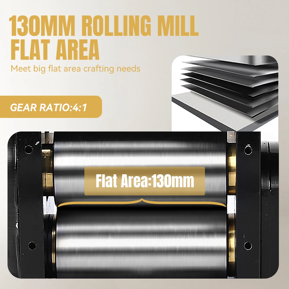 KATWAY Black Rolling Mill 130MM Flat Jewelry Jewellery Ring Making Engraving Machine Metal Gold Silver Engraver Tool HH-RM02B