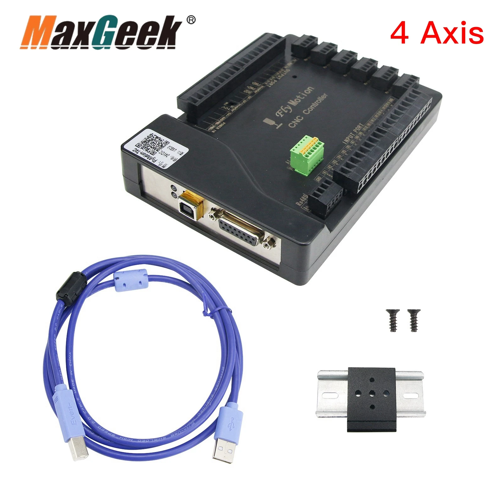 Maxgeek Mach3 USB CNC 4 Axis 6 Axis Breakout Interface Board for nMotion Mach3 CNC Controller Driver Board  5V 100PPR Handwheel