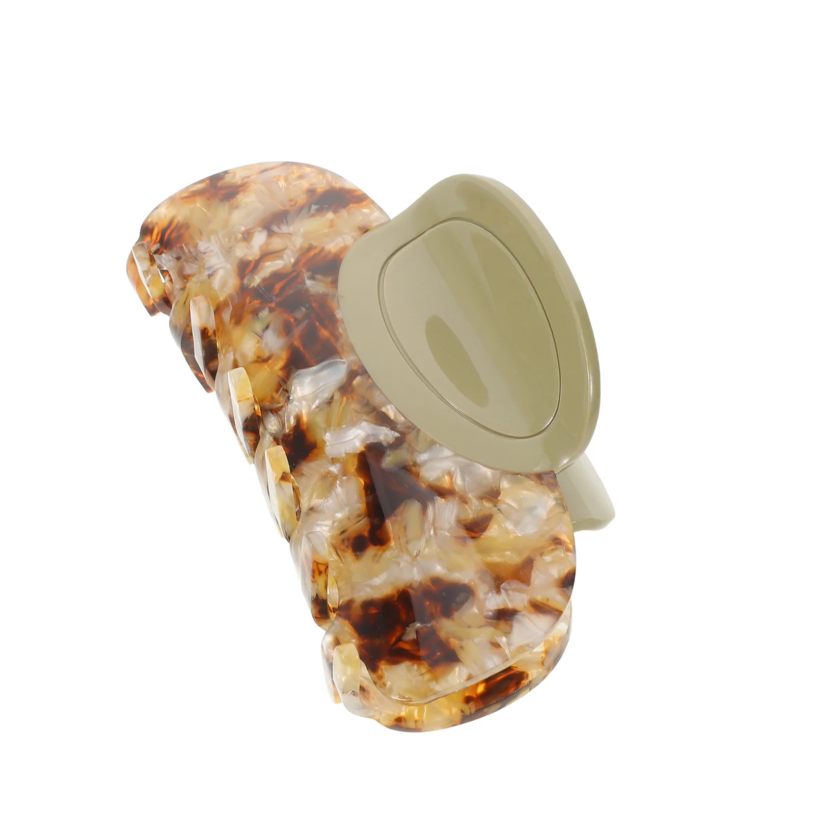 Clip per artiglio grande per donna Morsetto per capelli in plastica di cellulosa extra spessa Modello di guscio di tartaruga stile barrette francese -