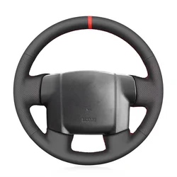 Black Faux Leather Car Steering Wheel Cover For Isuzu D-MAX 2007 2008 2009 2010 2011