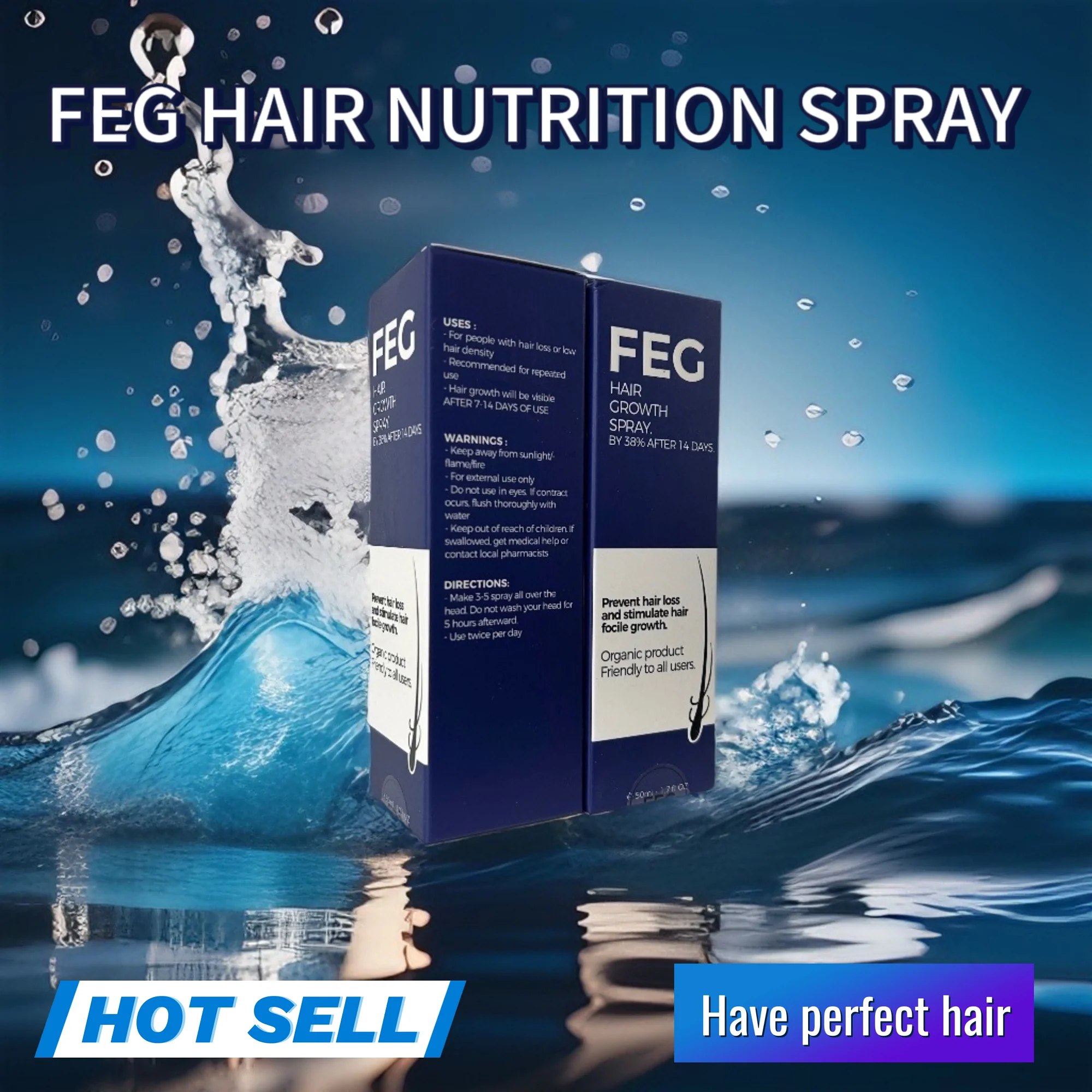Bring Healthy Hair Home with FEG Organic Hair Care Oil Spray For Thicker Long Hair -50ML