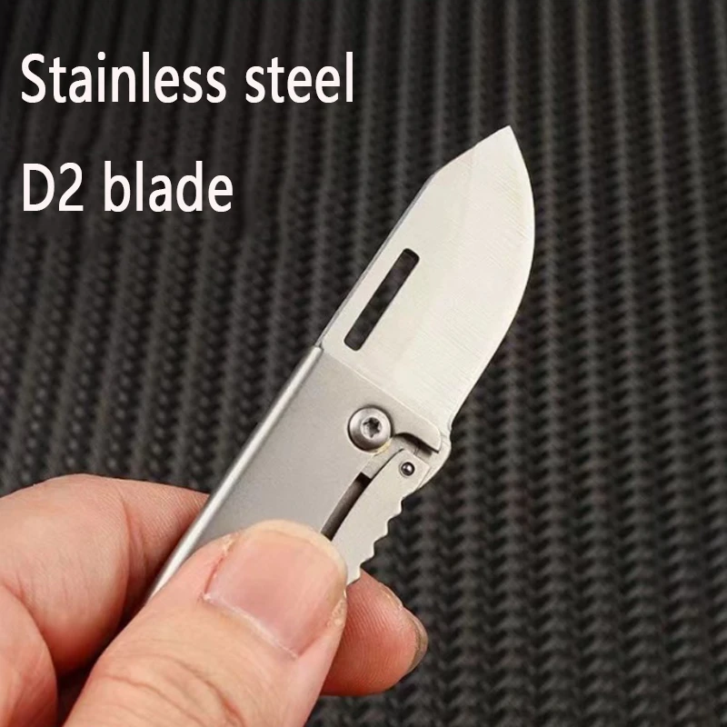 Hohe Härte Klapp D2 Messer Stahl Tragbare Flasche Opener Sharp Schneiden Werkzeug Aufhänger Hohe Härte Messer Camping Überleben Werkzeug