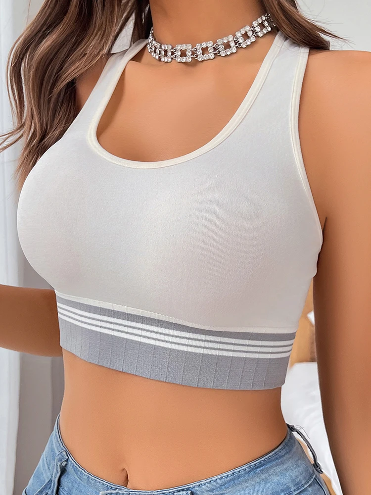 Female Seamless Camisole Athletic Vest Gym Women Underwear Solid Comfortable Push Up Fitness Sportswear Sexy Bras Brassiere