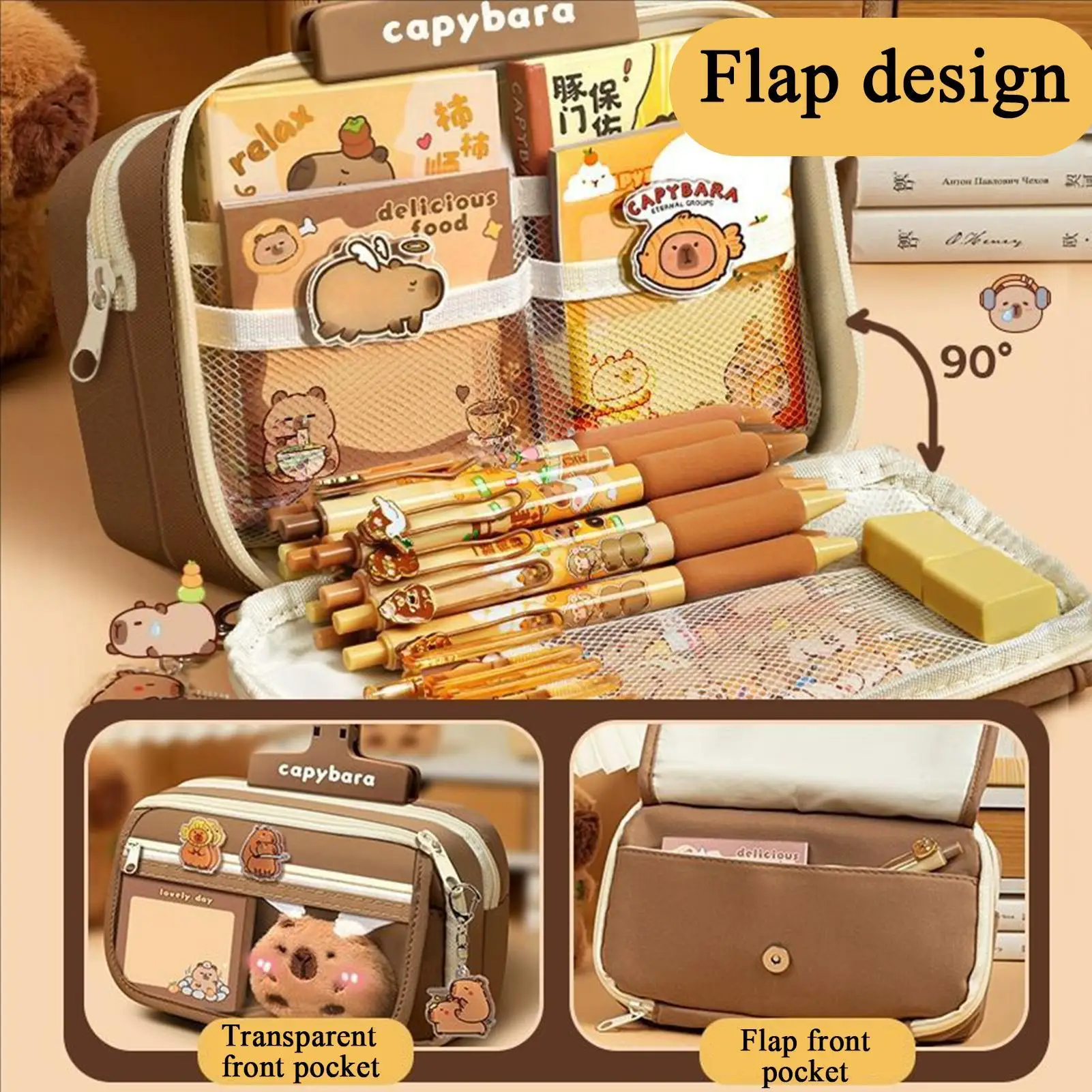 simpatico-astuccio-per-capibara-astuccio-kawaii-set-di-cancelleria-astuccio-per-matite-capibara-kit-di-cancelleria-per-ragazzi-ragazze-bambini-studenti-adolescenti