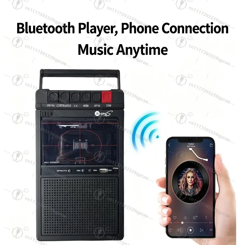 Portable Bluetooth Cassette Player Portable Tape Recorder To Shell USB Cassette Capture To Format Tape Music Player Microphone