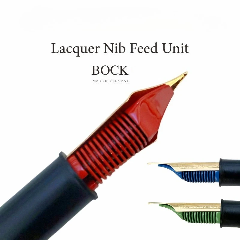 Handmade Vermilion Paint Tip Red Pen Tongue Genuine German BOCK No.6 Nib Original Imported Blue Green Paint Office Accessories