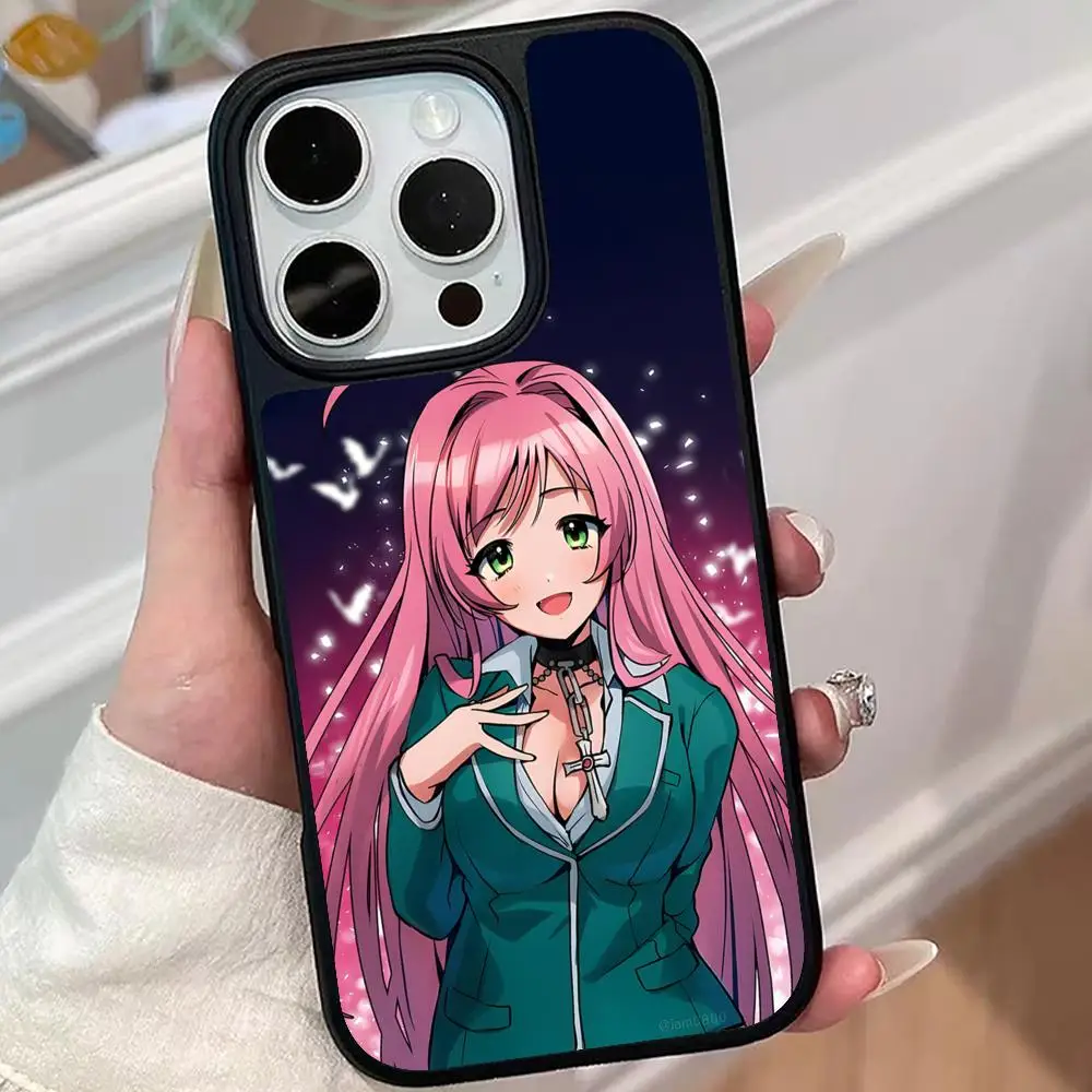 

Чехол для телефона Rosario Vampire Moka Akashiya для iPhone 17, 16, 15, 14, 13, 12, 11 Air Pro Max Plus, цветной чехол с матовой поверхностью, роскошный