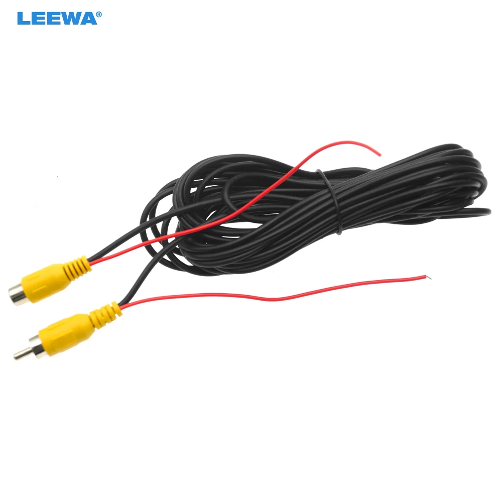 LEEWA 6M Male to female  Car Reversing Camera Video Cable RCA With Spcial Reversing/Backup Detecting Wire Male to female