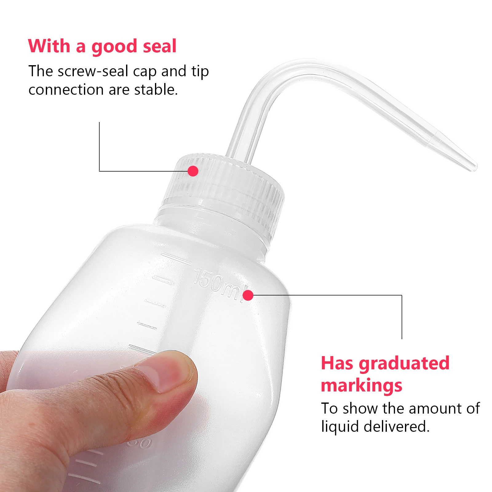 Wash Liquids 3Pcs 150Ml Plastic Safety Lab Squeeze Bottle Ldpe Narrow Mouth Scale Labels