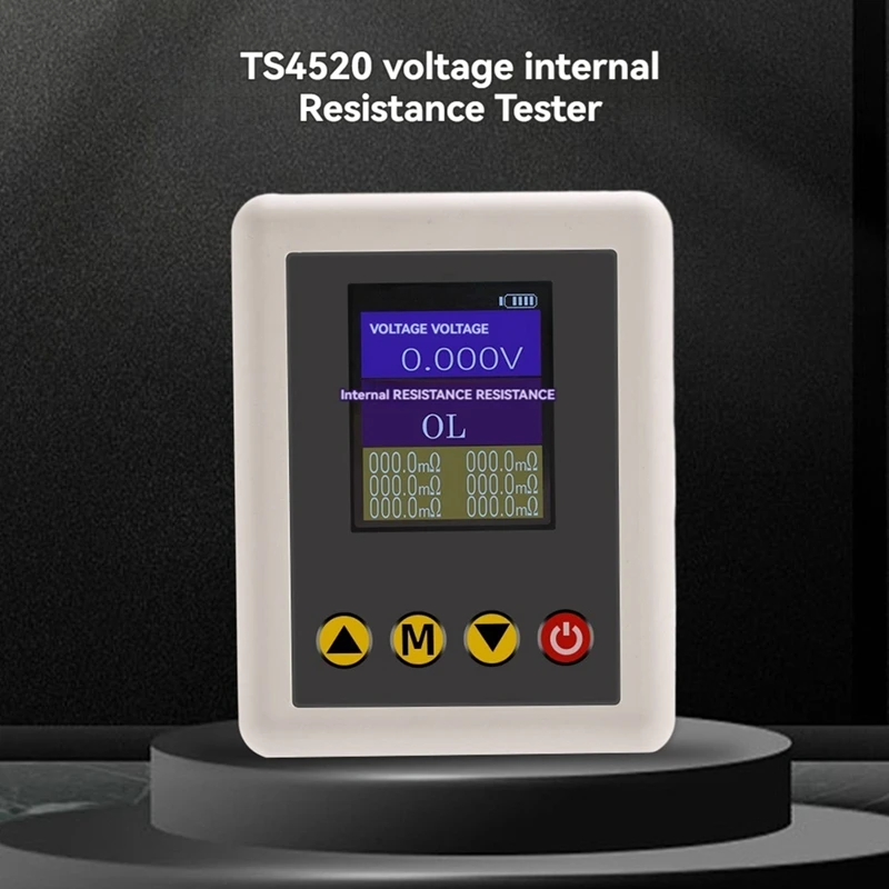 TS4520 Voltage Resistance Tester 1.77 Inch TFT With Kelvin Clip Support Fine-Tuning HD Color Screen Display Tester