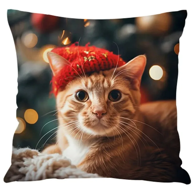 Photo Print Cushions For Pet Dog Cat Sofa Christmas Decorations Photos Office Nap Cushions Cover Cushion Cover Custom