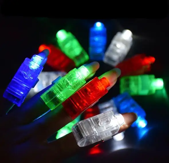 3000pcs Free DHL LED Finger Lights Glowing Dazzle Colour Laser Emitting Lamps Christmas Wedding Celebration Festival Party