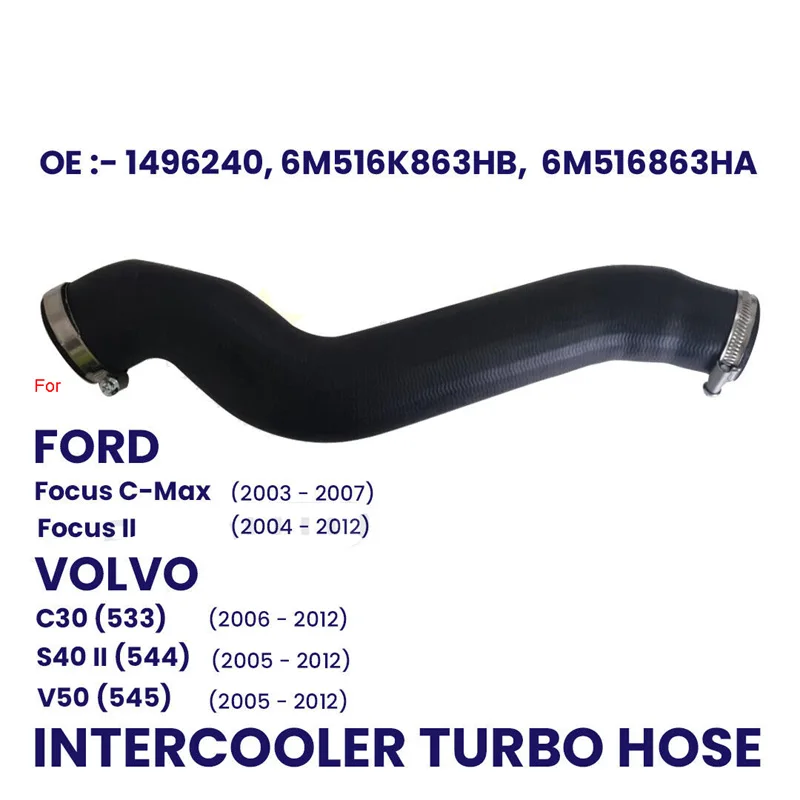 FOR VOLVO C30 S40 MK2 V50 1.6 DIESEL INTERCOOLER TURBO HOSE PIPE 31261230