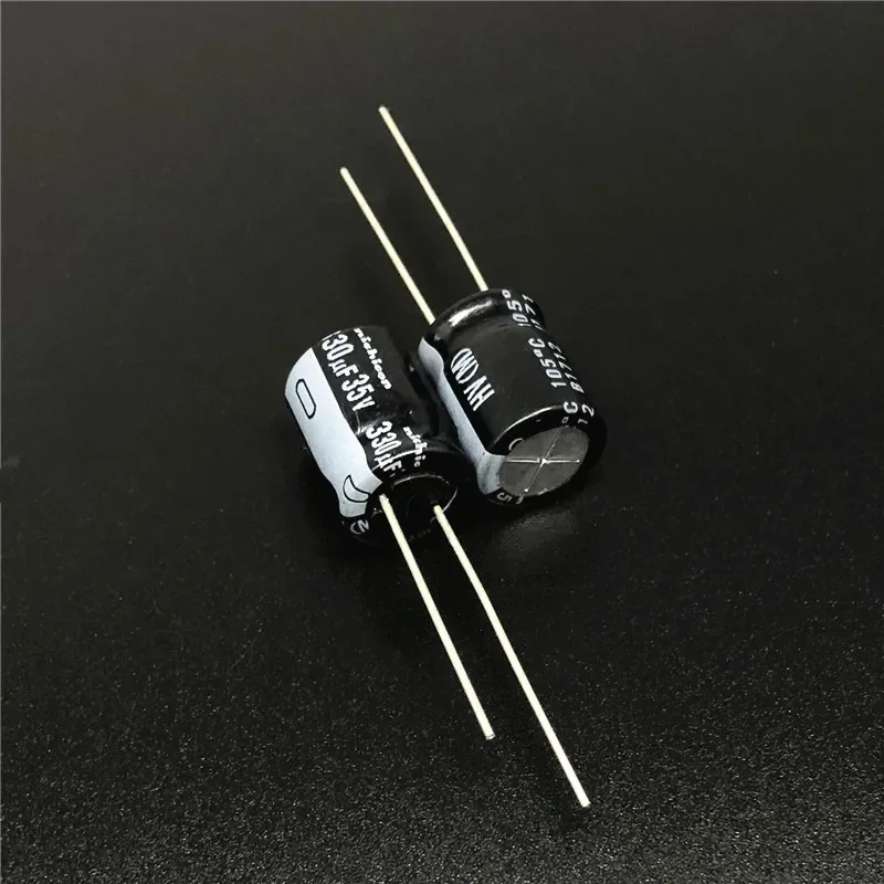 5 Stück/50 Stück 330 uF/35 V NICHICON HV-Serie 10 x 12,5 Aluminium-Elektrolytkondensator mit hohem Welligkeitsstrom und niedriger Impedanz