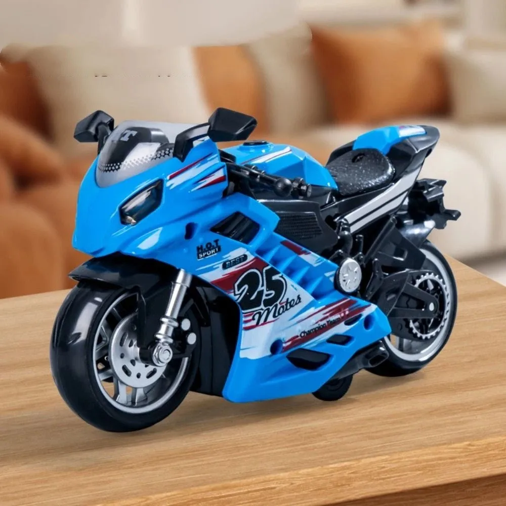 Music Motorcycle Racing Toy Lights Sports Car Simulation Motorcycle Toy Racing Car Model Plastic Mini Motorcycles Music Toy