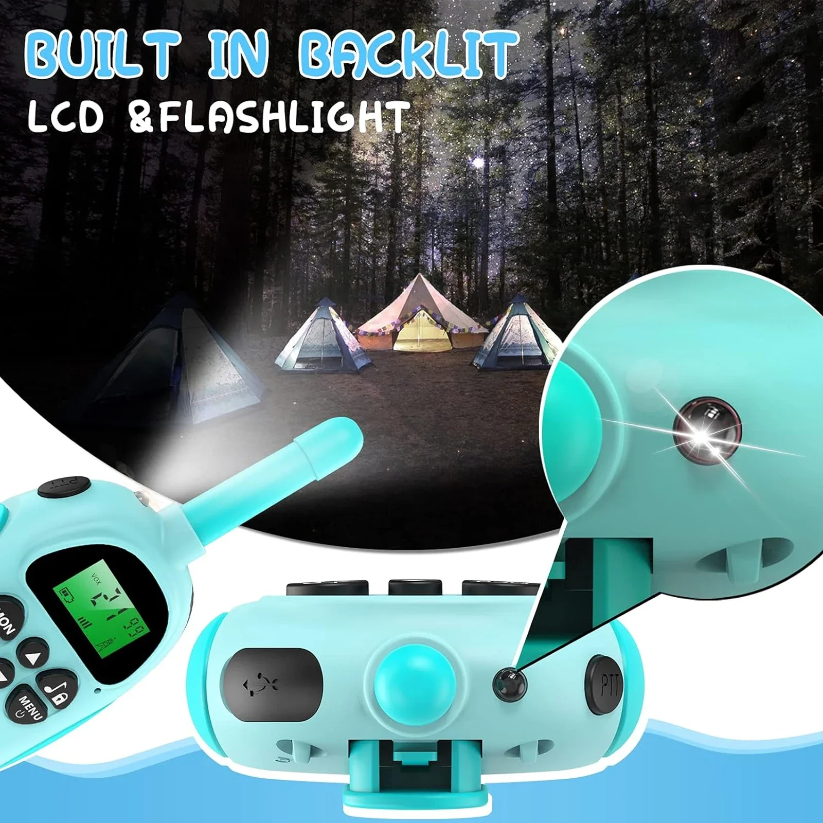 วิทยุสื่อสารเด็กแบบชาร์จได้ 22 ช่องสัญญาณ ระยะไกล 3 กม. ของเล่นวิทยุสื่อสารสองทาง ของขวัญสำหรับเด็ก