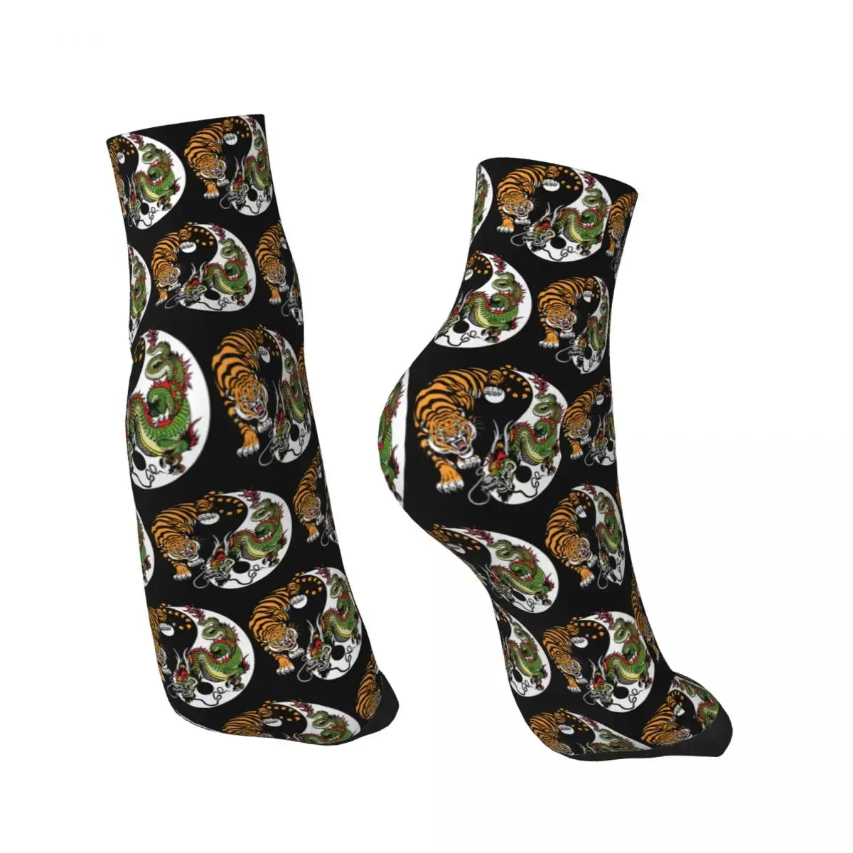 Calcetines de vestir con símbolo de Yin Yang para hombre y mujer, medias cálidas y divertidas, novedad