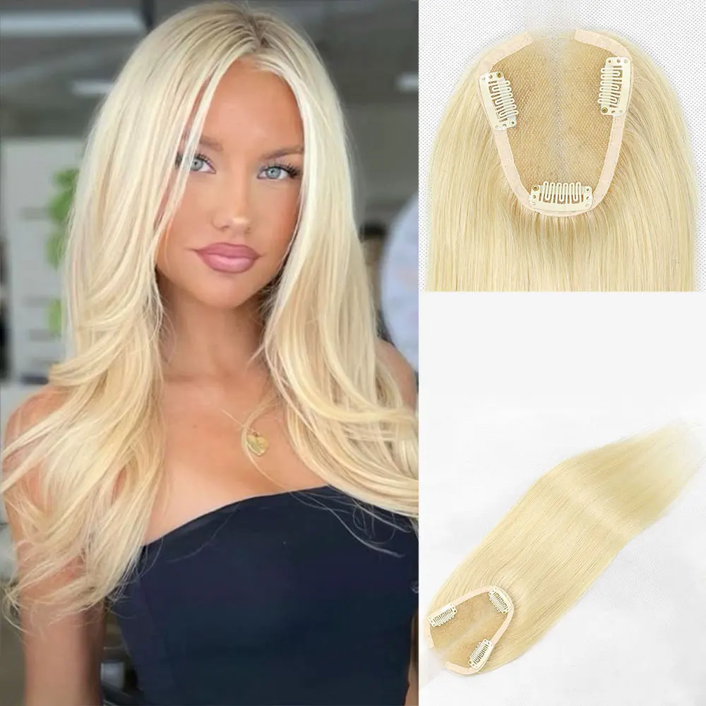 غير مرئية # 613 شعر بشري أشقر خصلات شعر دانتيل قابلة للتنفس للنساء تسليط الضوء على الشعر المستعار لتخفيف الشعر #1