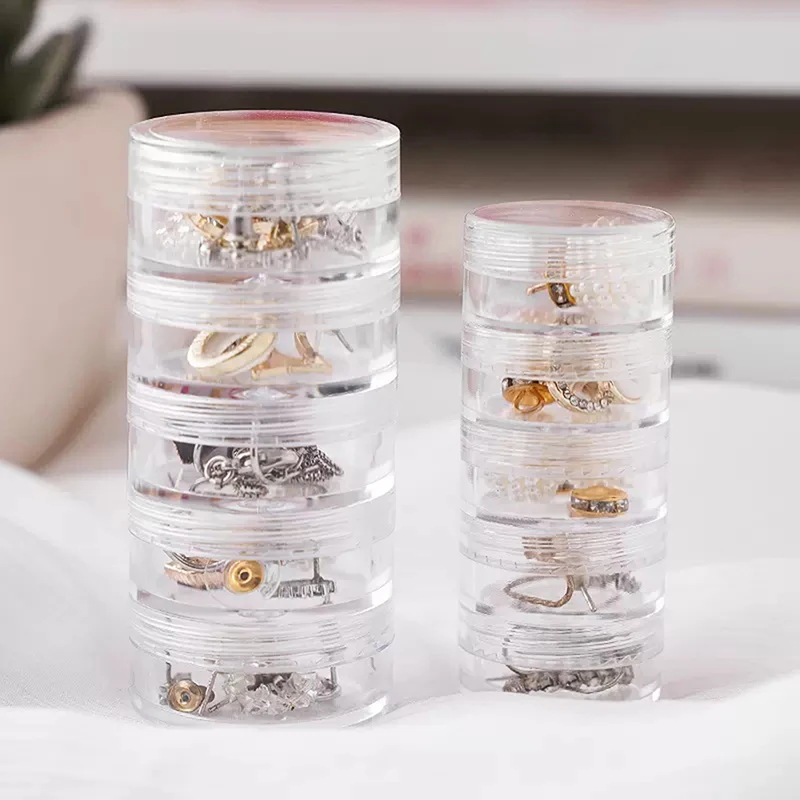 5th floor Jewelry Storage Box Multilayer Organizer Storage Rack Bracelet Earrings Nail Storage Plastic Storage Box Display Rack