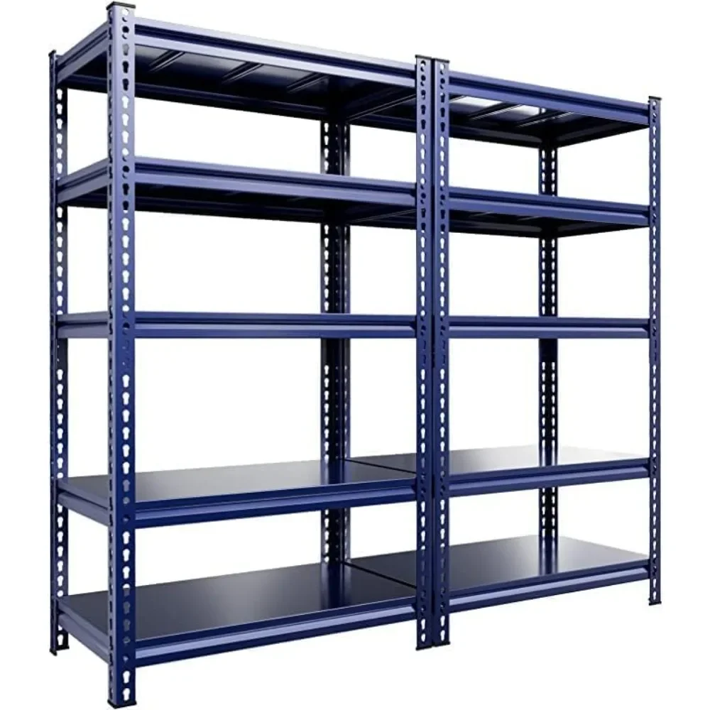 

72" Garage Shelving Heavy Duty Storage Shelves Holds 2000 LBS Adjustable 5-Tier Metal Shelving Units and Storage Rack Hea