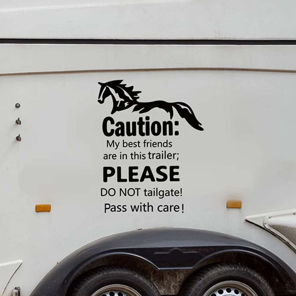 말 트레일러 비닐 아트 스티커, 내 베스트 프렌즈, 트레일러 장식, 안전 경고, 아트 데칼, 캠핑 창문 도어 데코