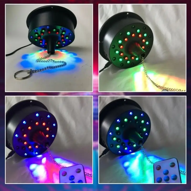 Professional Rotating Disco Mirror Balls with 360 Degree Light Coverage Lighting 6 Color Modes Remote Control for Parties M4YD