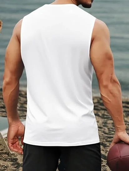 Men's Tank Top Sets 2026 Summer Quick drying Sportswear Breathable running drip clothing oversize beach  sports seaside