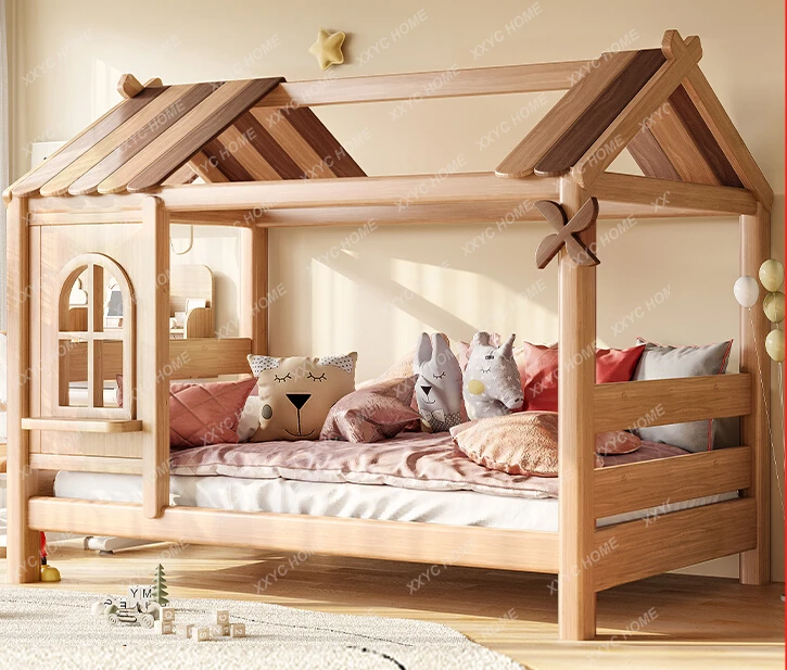 Children's Bed Solid Wood Tree House Bed Single Bed Modern Minimalist