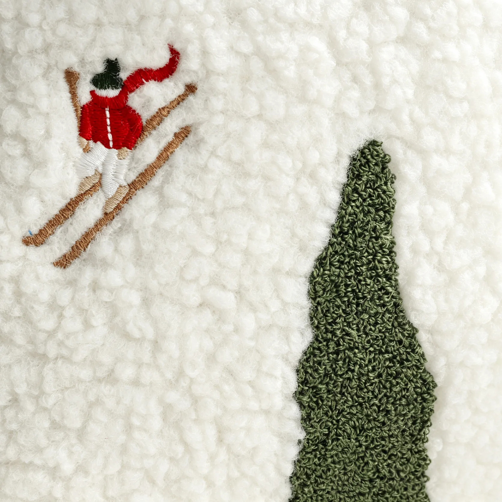 Weihnachtsbaum-Stickerei-Kissenbezug, weicher, mit Schneeflocken bestickter Kissenbezug, Weihnachts- und Neujahrsdekoration – Detail 21