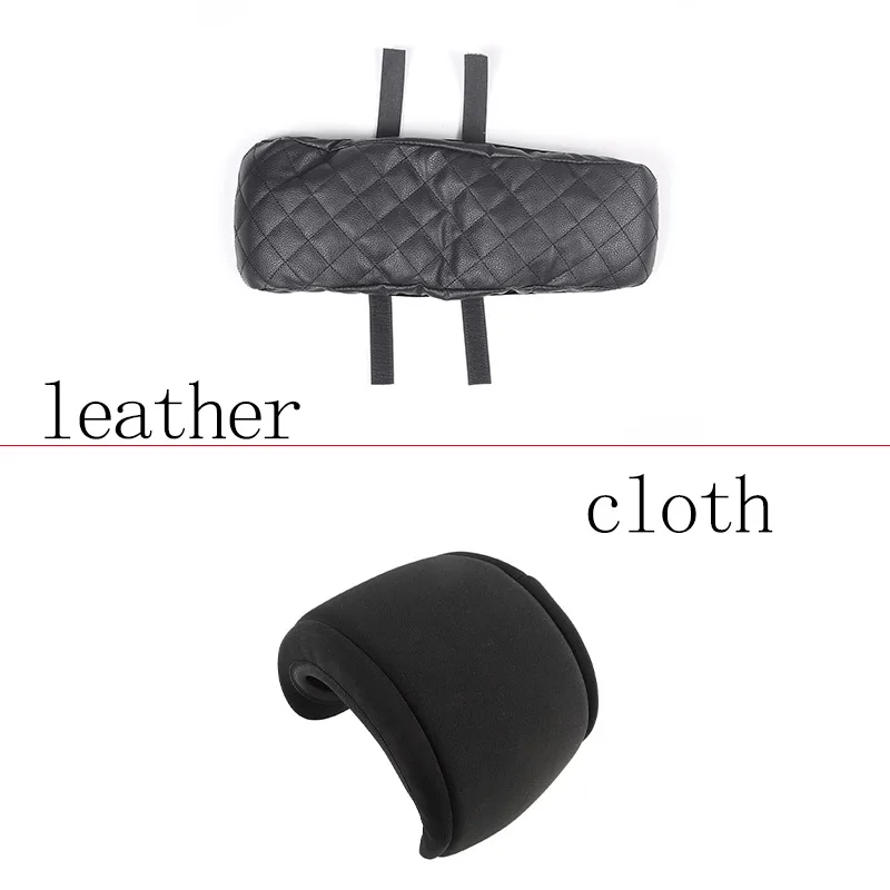 لسيارات BMW X1 U11 2023-2024 جلد أسود/قماش مسند ذراع لمقعد السيارة صندوق وحدة التحكم المركزية الغطاء الواقي اكسسوارات السيارات #2