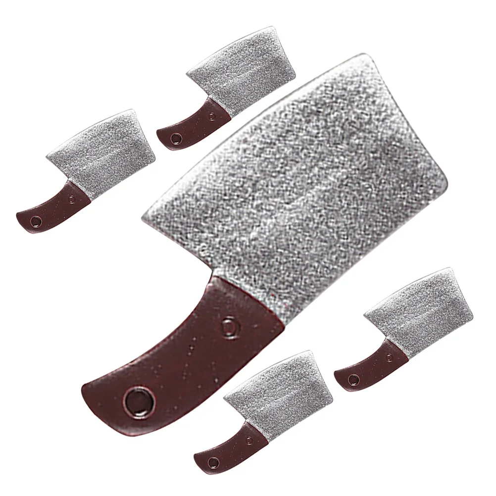 5 قطعة قاطع صغير حواف ناعمة لون واقعي أدوات المطبخ المصغرة لديكور المنزل المشهد الصغير التظاهر اللعب