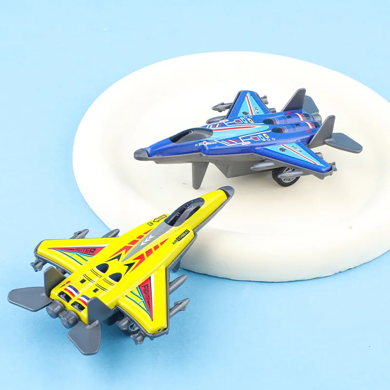 5 قطعة لعبة مقاتلة للأطفال الأولاد محاكاة القصدير الجمود نموذج طائرة الإبداعية التراجع الطائرات سطح المكتب لعبة اللعب هدية