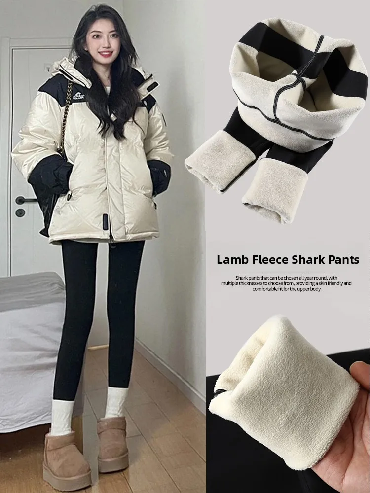 

Брюки для йоги с высокой талией на подкладке, женские утягивающие повседневные брюки, новые зимние универсальные длинные брюки без шариков