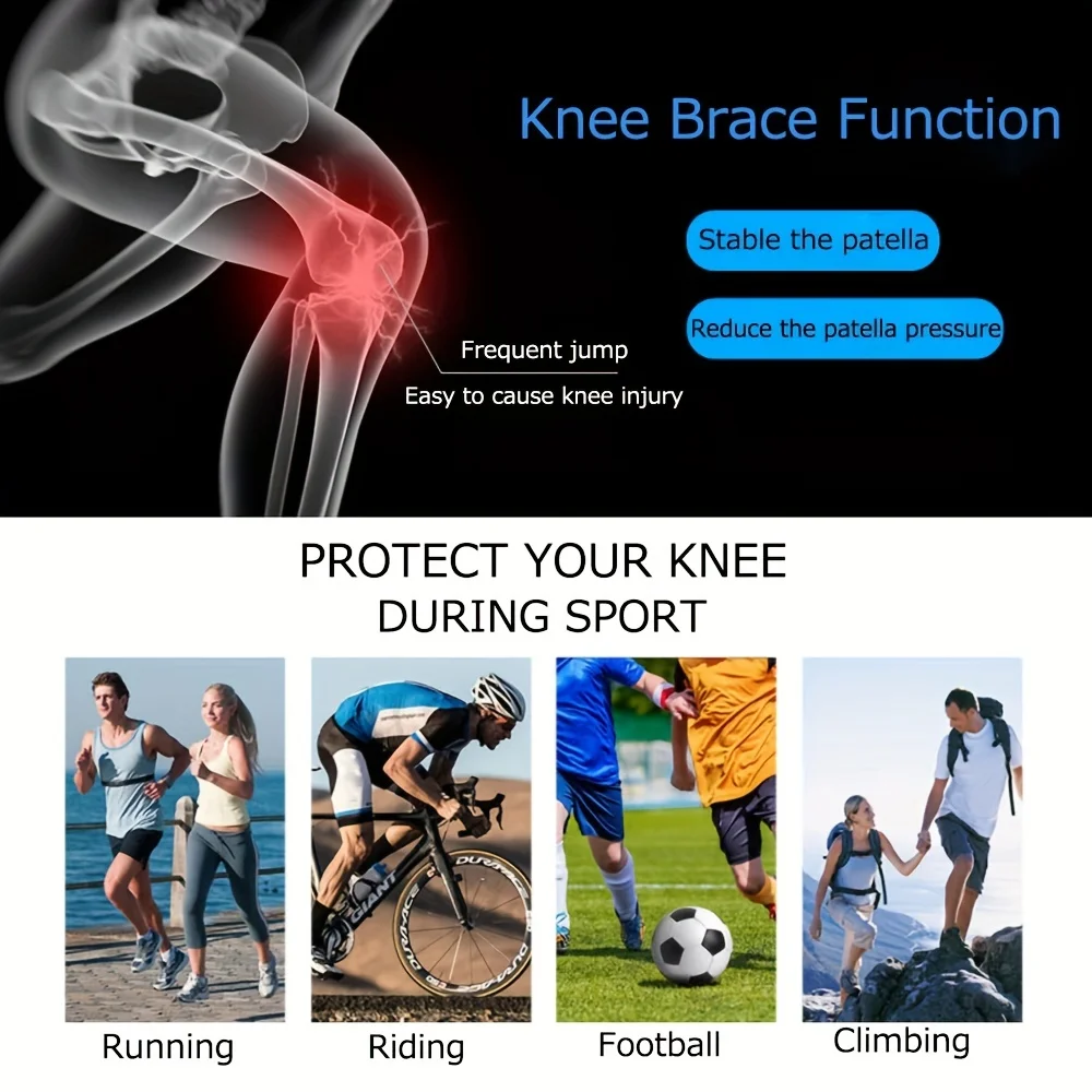 1pc Relieve Knee Discomfort Instantly With This Adjustable Breathable Knee Support Brace!