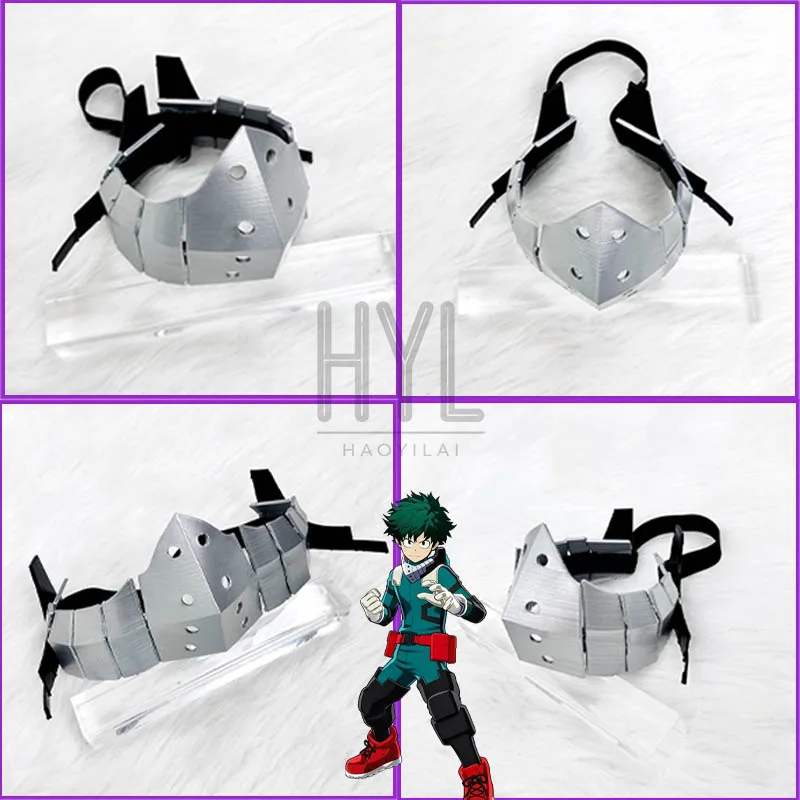Anime Deku Midoriya Izuku Cosplay Props Silver-gray Mask For Women Men Halloween Costume Party Carnival Accessories Props