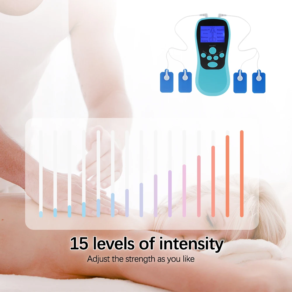 Electric Massage Instrument EMS Tense Machine Pulse Massager Acupuncture Electrical Muscle Stimulator for Neck Back Body