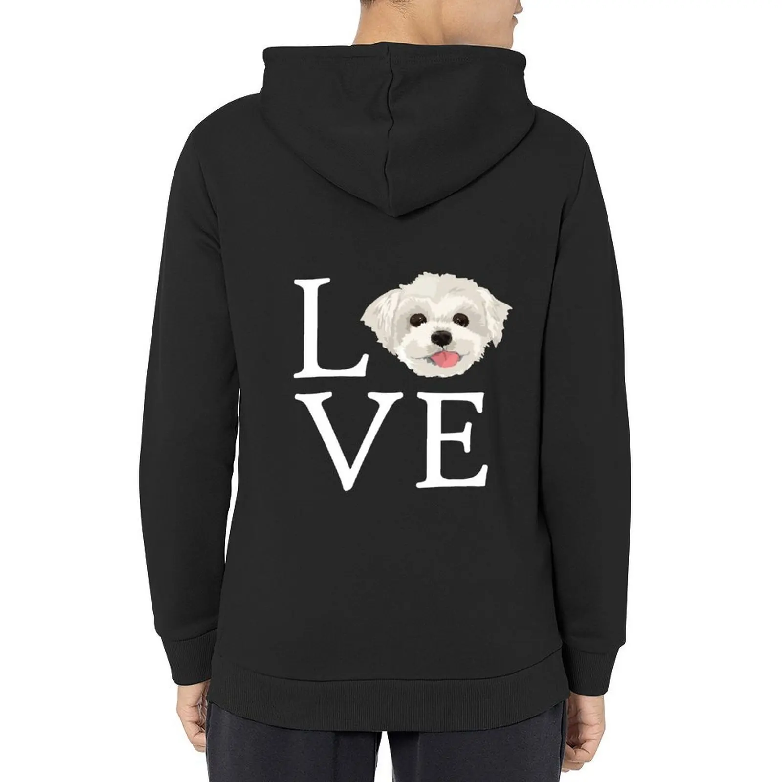 

I Love Maltese Dog Lover Cute Doggie Face Hoodie autumn new products mens clothes anime clothing hoodie