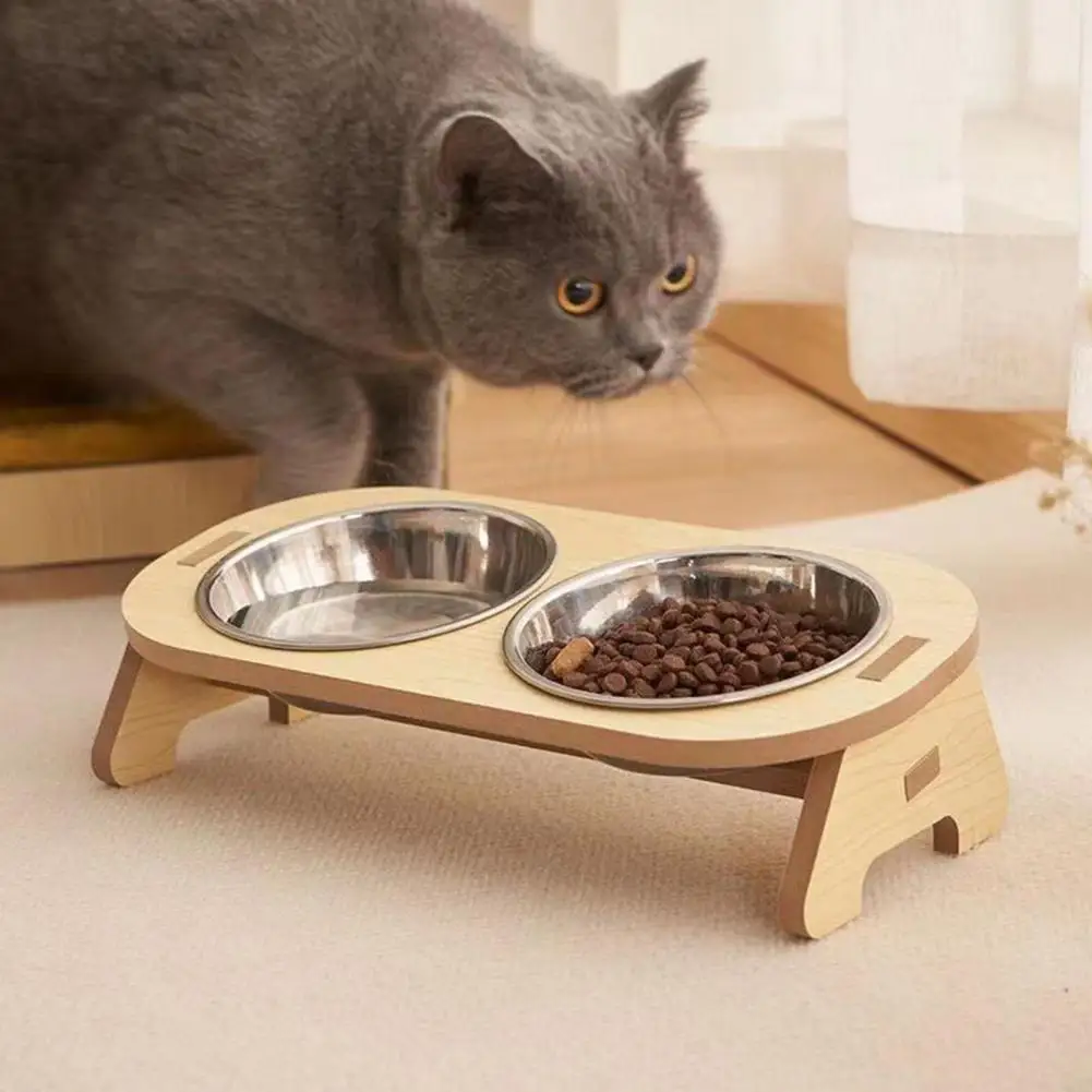 Pet Feeder Double Cat Food Bowl Dog Water Feeding Container Stainless Steel Dog Food Bow for Small Animal Cats pet products