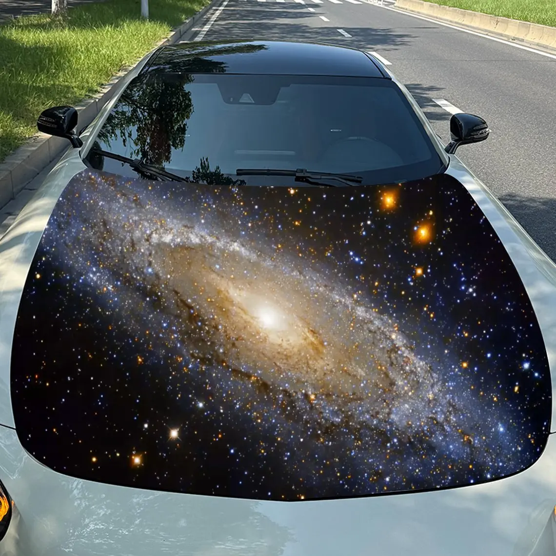 

High - Popularity Retro Moth Durable Car Hood Stickers, Suitable for Most Vehicles, Ideal Gift, for Exterior Use, Vehicle Hood P