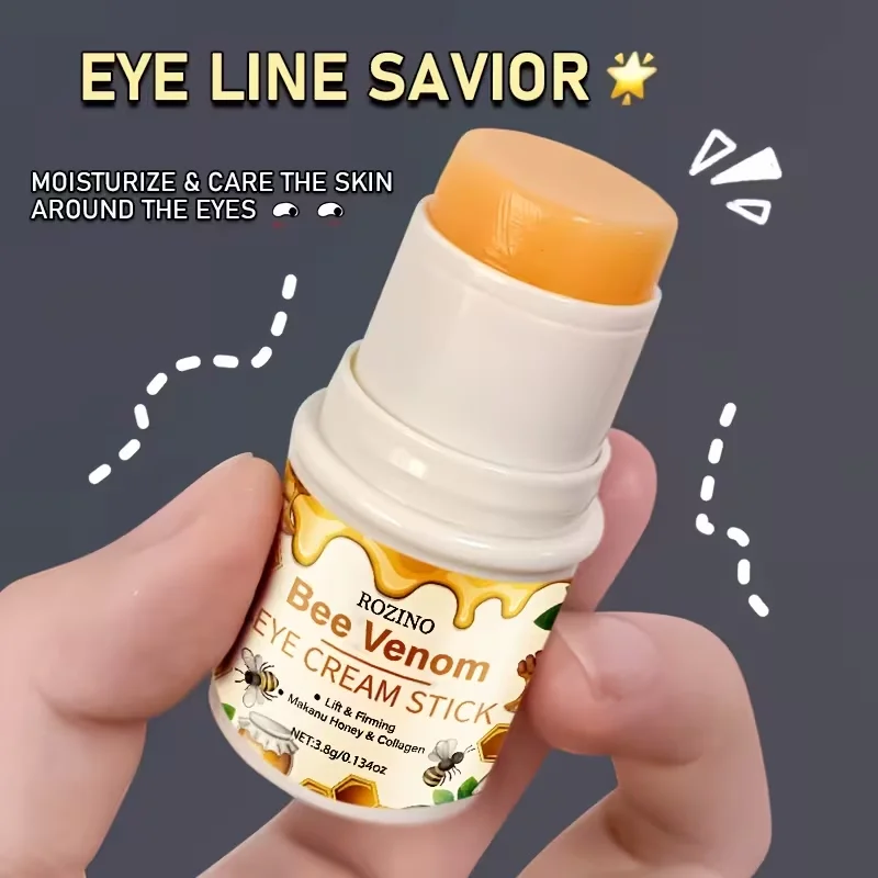 1Pcs/2Pcs/3Pcs Bee Venom Eye Cream Stick, Super Hydrating and Moisturizing, Tightens and Cares for the Skin Around the Eyes, Easy to Absorb, Cares for and Nourishes the Skin Around the Eyes, Makes the Skin Around the Eyes More Hydrated and Smooth, Makes the Skin Around the Eyes Appear More Confident, Mini Version, Easy to Carry and Can Be Used at Any Time