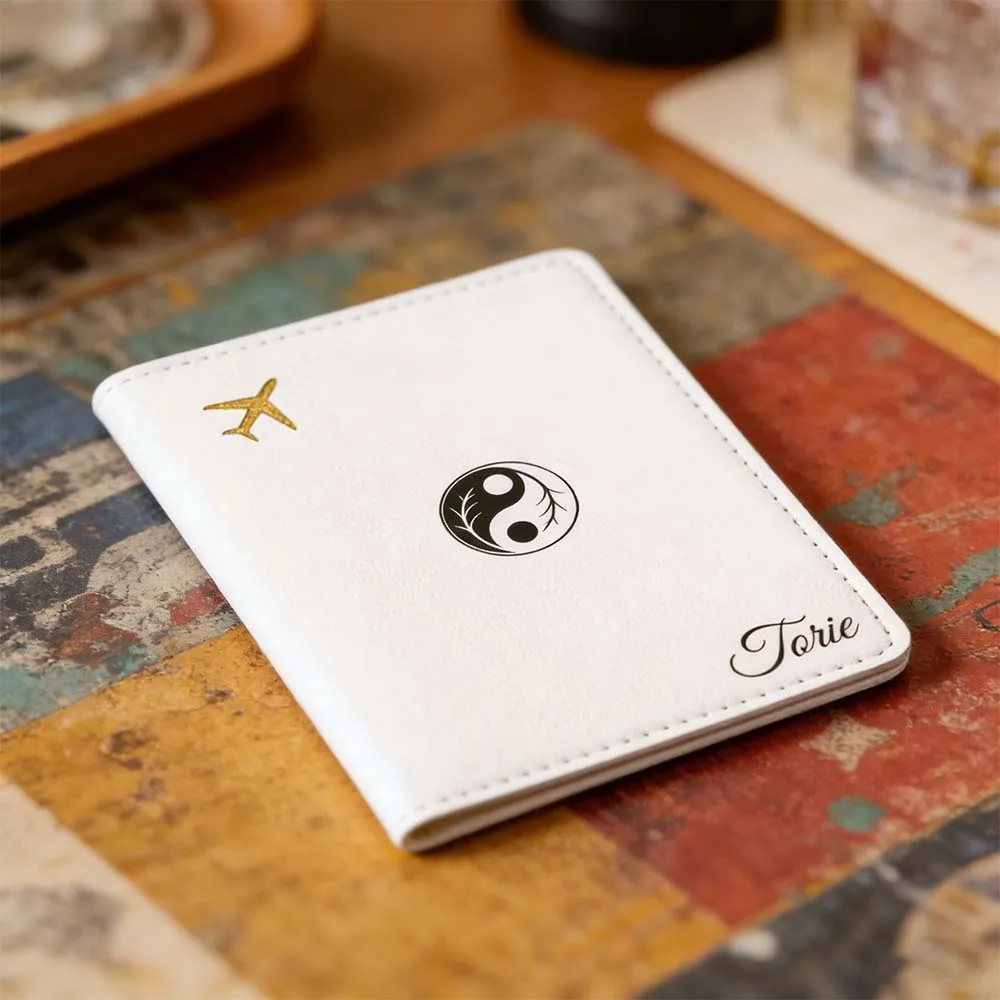 

Персонализированная обложка для паспорта с именем, подарок на День отца, премиум-класс, из искусственной кожи, с защитой от RFID.