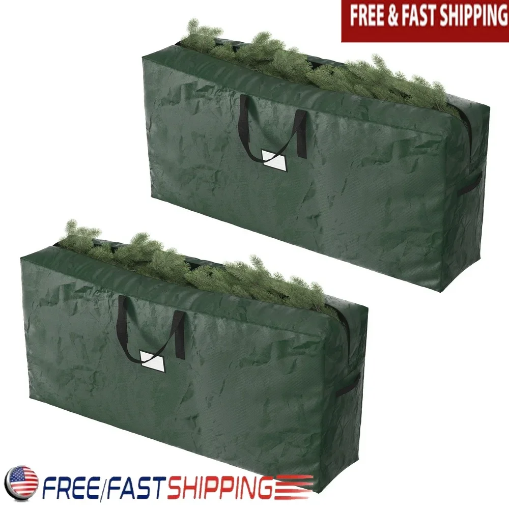 

Set of 2 Christmas Tree Storage Bags Waterproof Durable Holder Tote Bags Portable Organization Christmas Decor Storage Solutions