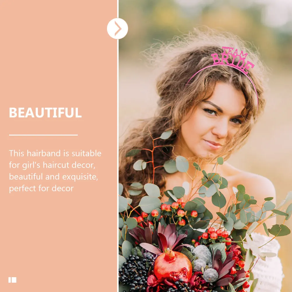

2 Pcs Hairb Wedding Party Headpieces Favors Metal Durable Lightweight Banquet Bride Tiara For Bachelorette Accessories