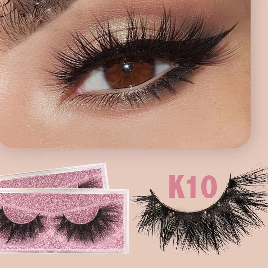 

K Style Wholesale 3D Mink Lashes Natural False Eyelash Dramatic Volume Fake Lashes Makeup Extension Eyelash for Beauty Maquiagem