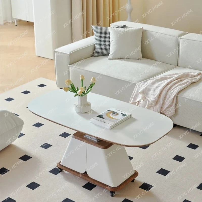 Q Lifting Coffee Table Dual-Purpose Living Room Mobile Multi-Function Electric Automatic Modern Minimalist