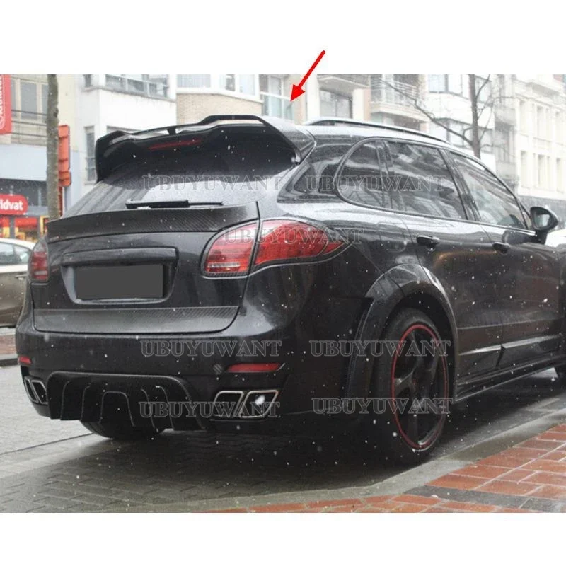 High Quality Carbon Fiber Rear Trunk Roof Spoiler Wing Fits For Porsche Cayenne 958 2011 2012 2013 2014