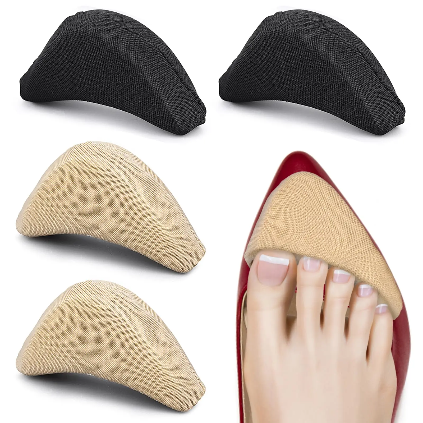 

1/2Pairs Sponge Forefoot Insert Pads High Heels Toe Plug Half Sponge Shoes Cushion Feet Filler Insoles Anti-Pain Pads