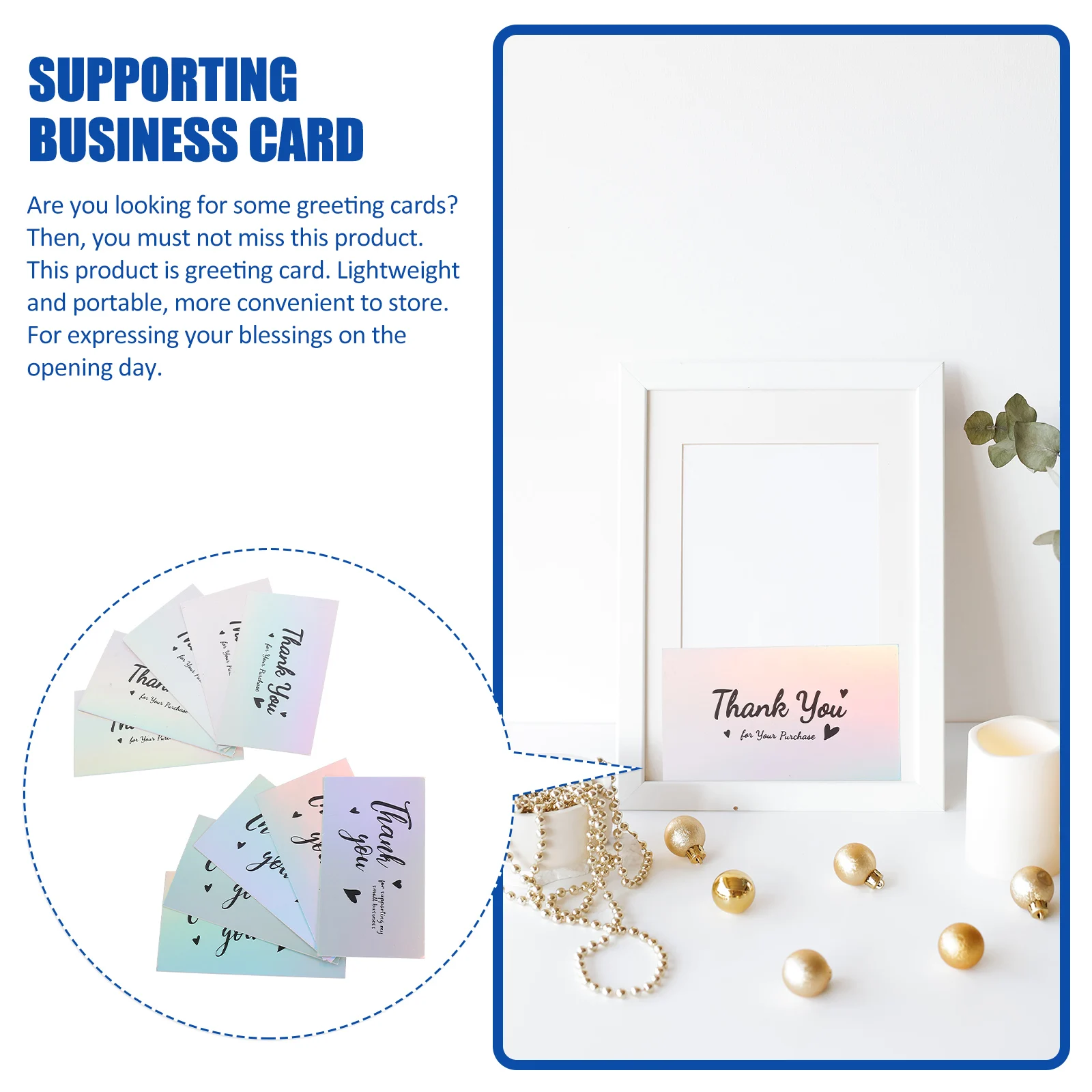 

50pcs You Cards Greeting Cards Opening Gift Colorful Paper Business Lightweight Portable Greeting Card Storage